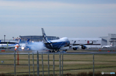 「SKY」 AB Cargo 747-4KZF VQ-BIA 着陸 「SKY」 AB Cargo 747-4KZF VQ-BIA 着陸