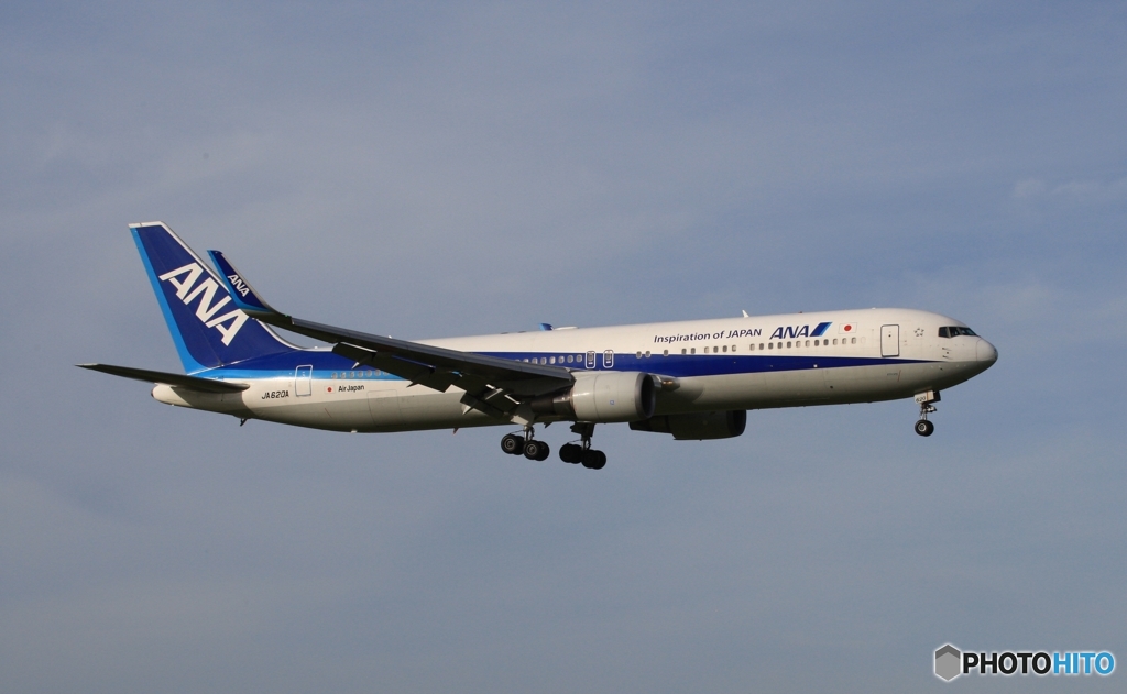 ANA 767-381ER 着陸　