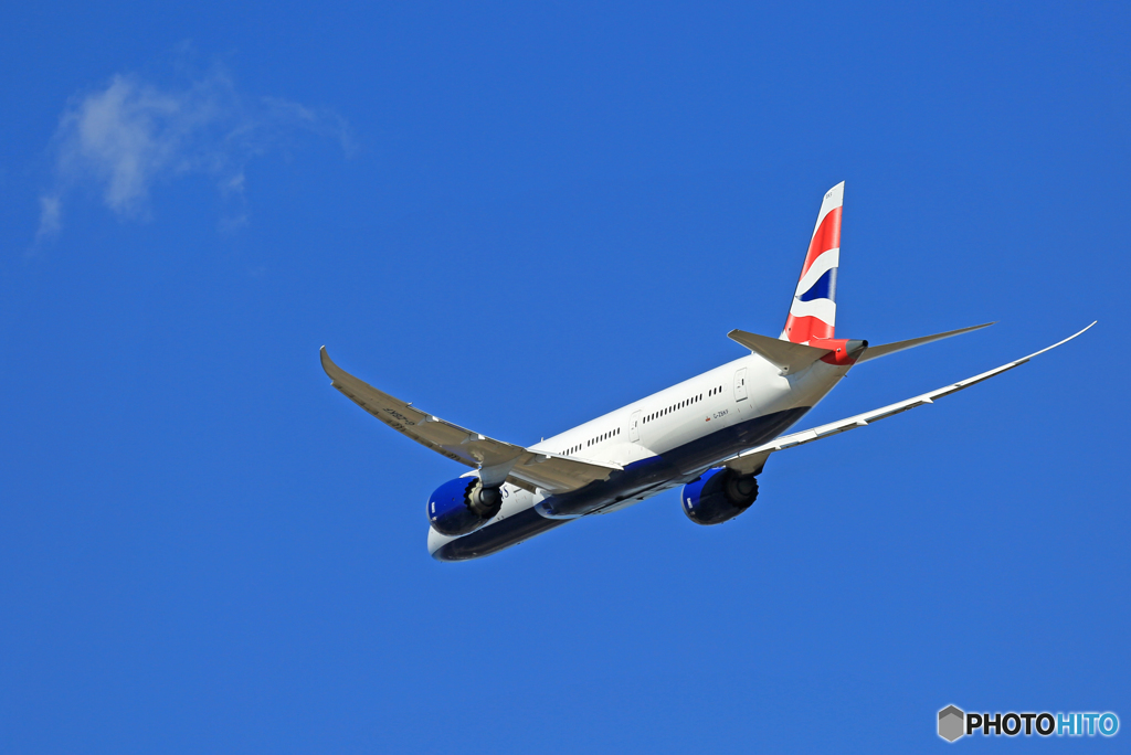 「青空」 BRITISH 787-9 G-ZBKF離陸