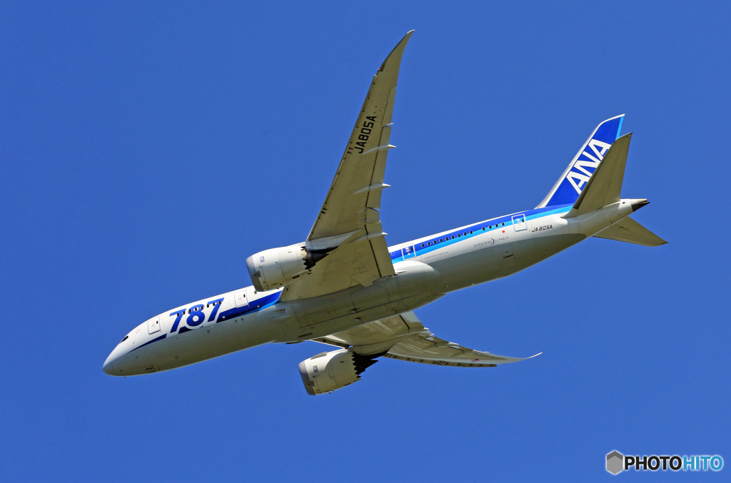 「青空」 ANA 787-8 JA805A飛び立ち