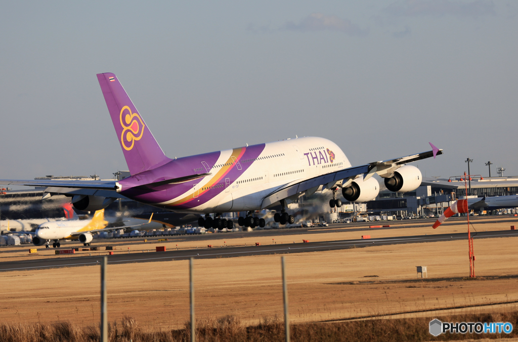 ☀到着  THAI A380-841 HS-TUF⑥番機