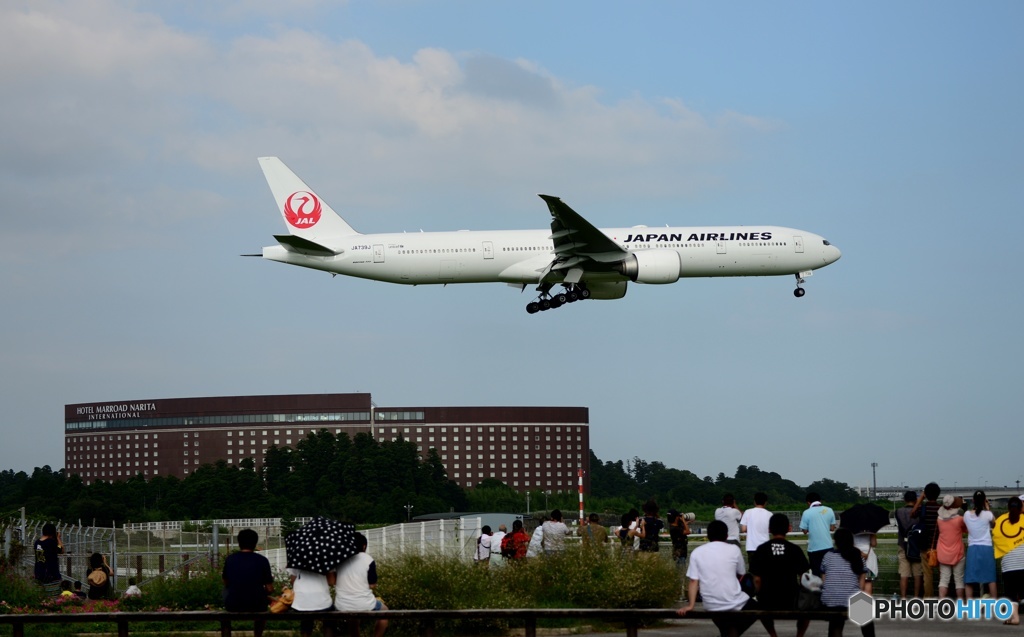 JAL 777-346　到着　