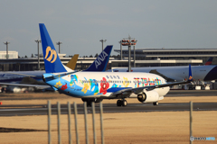 出発 マンダリン航空「花現台中」737-800 B-18659