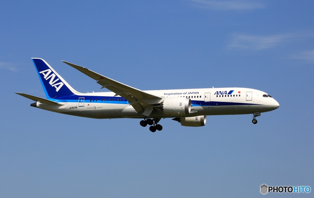 着陸 ANA 787-8 JA829A