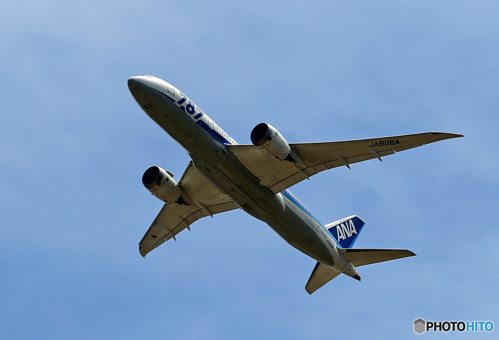 「はれ」 ANA 787-8 JA808A 飛び立ち 