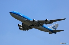 KLM 747-400 離陸　