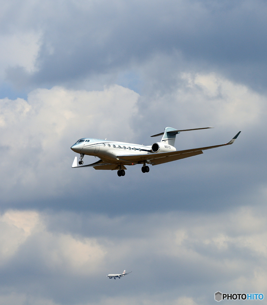 「☁雲」着陸ウィルミントン・トラストC Gulfstream AeroG650 
