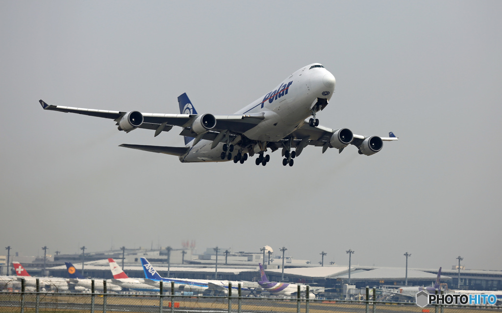 Polar 747-400F N450PA 離陸 