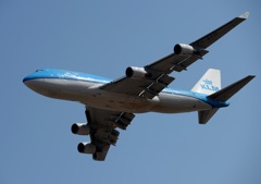 KLM 747-400 出発