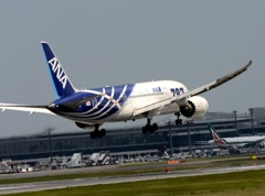 ANA 787-8 着陸　