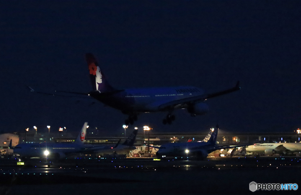 暗いですね！HWAIAN A330-200