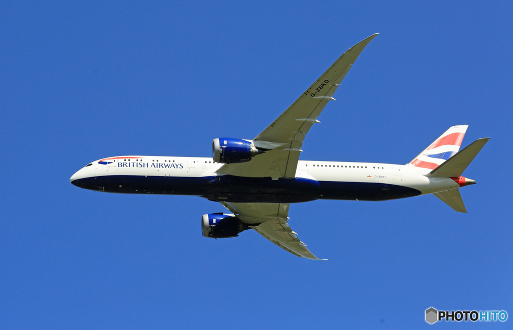 「青い空」 BRITISH 787-9 G-ZBKD