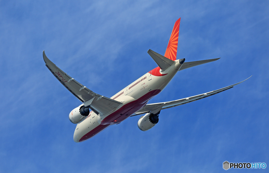 飛び立ち AIR INDIA 787-8 VT-ANC