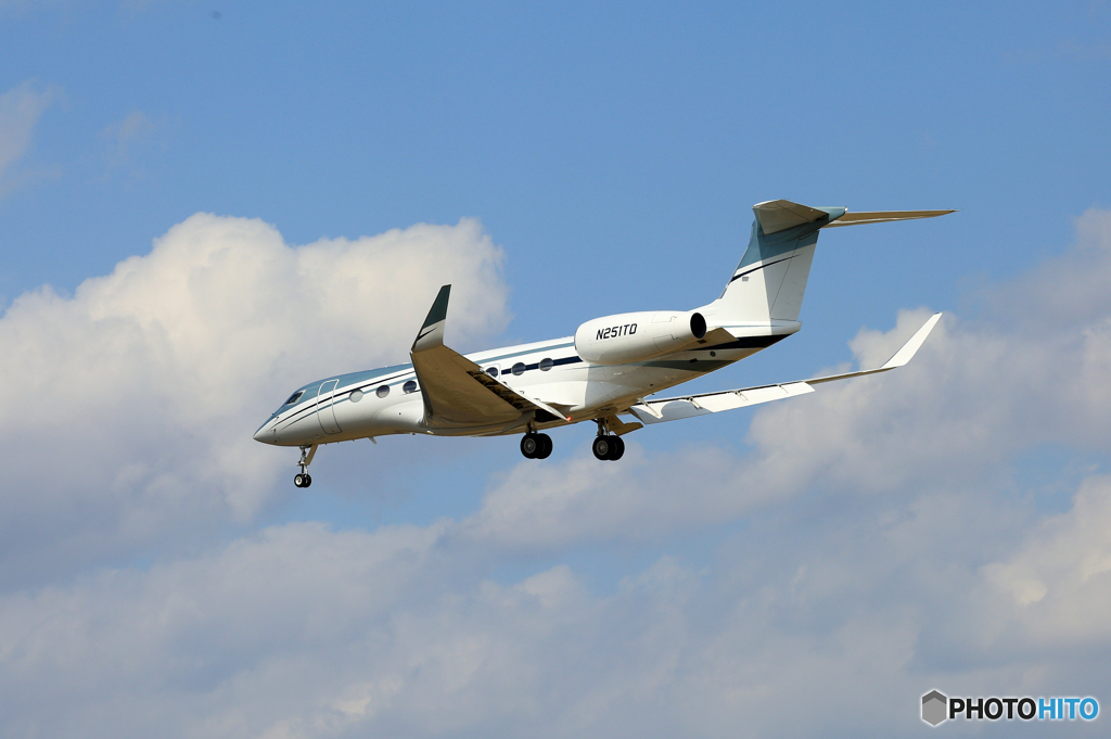 「良い天気」ウィルミントンGulfstream Aero.G650到着