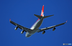飛び立ち CARGOLUX 747-4R7F LX-TCV７４７ジャンボ機
