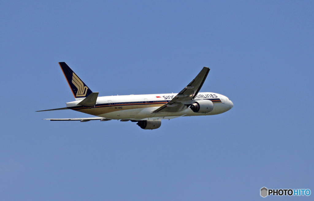  Singapore 777-212 9V-SRQ 飛び立ち 