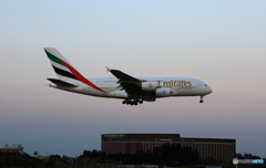 「空色」 Emirates A380-861 A6-EUE 到着 「空色」 Emirates A380-861 A6-EUE 到着