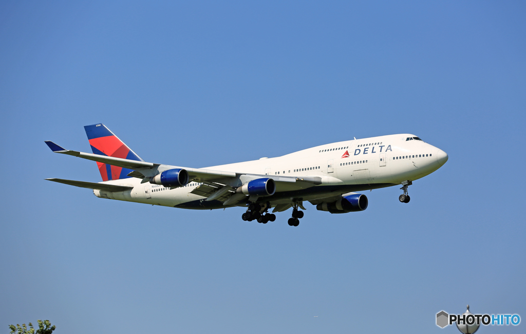 到着 DELTA 747-400 N668US/ジャンボ保存委員会 