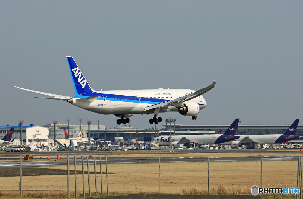 「すかい」 ANA 787-9 JA880A 着陸