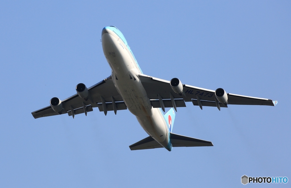 KOREAN B747-400 HL7443 出発　　