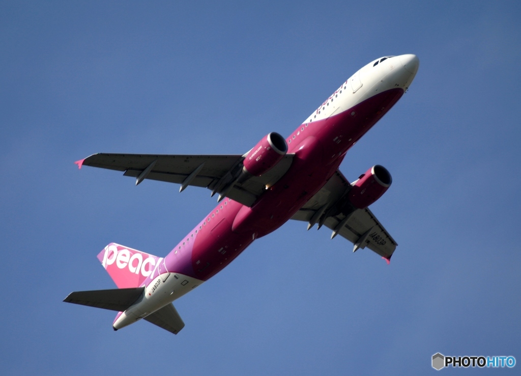 離陸　peach A320-214 