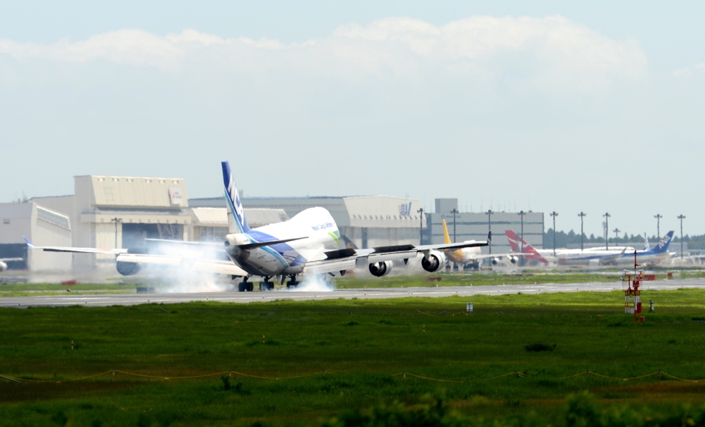 着陸（4-4）Nippon Cargo Airlines 747-481F[d]