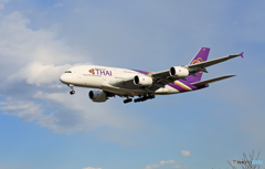「すかい」 THAI A380-841 HS-TUE着陸 