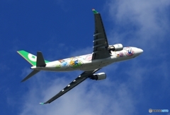 離陸　EVA A330-200 "Hello Kitty" 