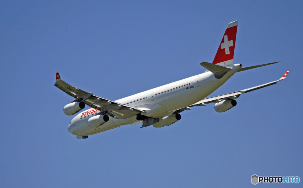 SWISS A340-313 HB-JMG 飛行 