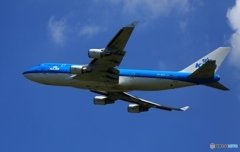 KLM 747-400  出発　