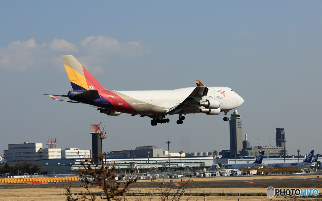 「青い空」Asiana Cargo 747-400F HL7415到着 