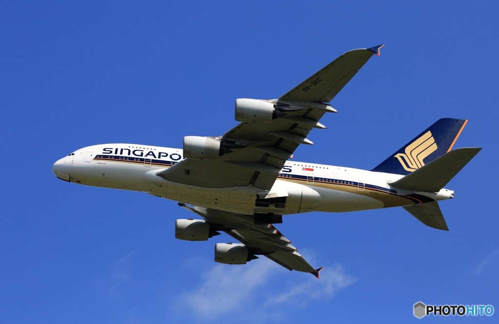 Singapore A380-841 9V-SKC 離陸 