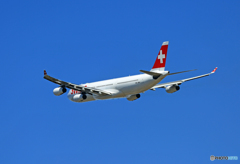 「SKY」 SWISS A340-313 HB-JMH Takeoff