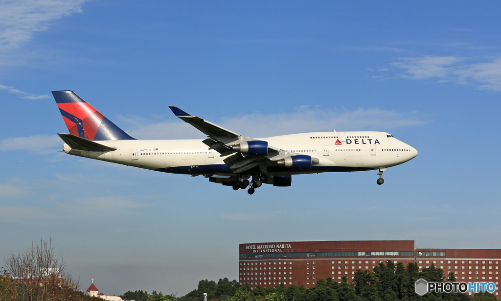 いつまで来るの？ DELTA ７４７ジャンボ機