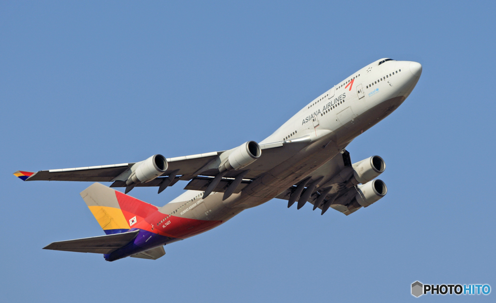 ASIANA 747-400 HL7423 出発 