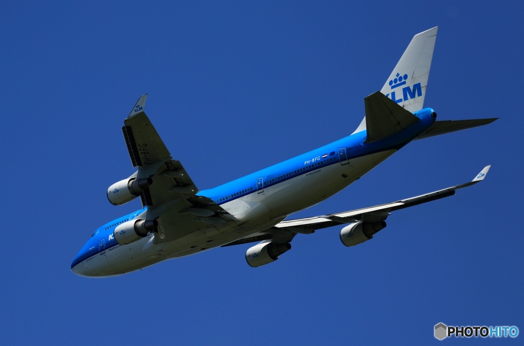 離陸　KLM 747-400