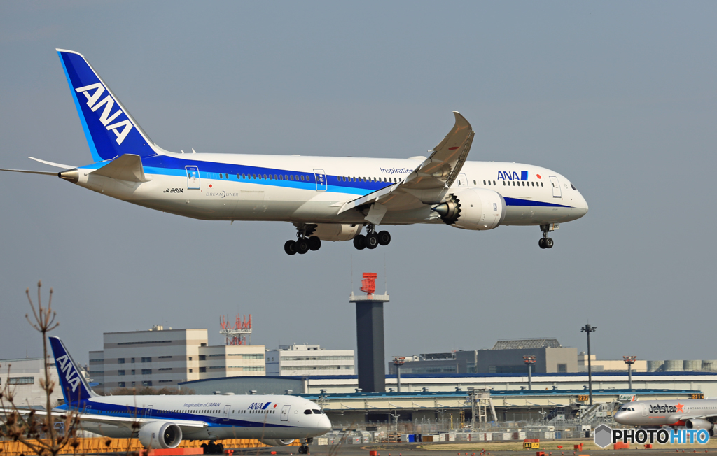 「青い空」が一番 新旧 787-9 JA880A