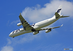 FINNAIR A340-313 OH-LQC 出発  FINNAIR A340-313 OH-LQC 出発