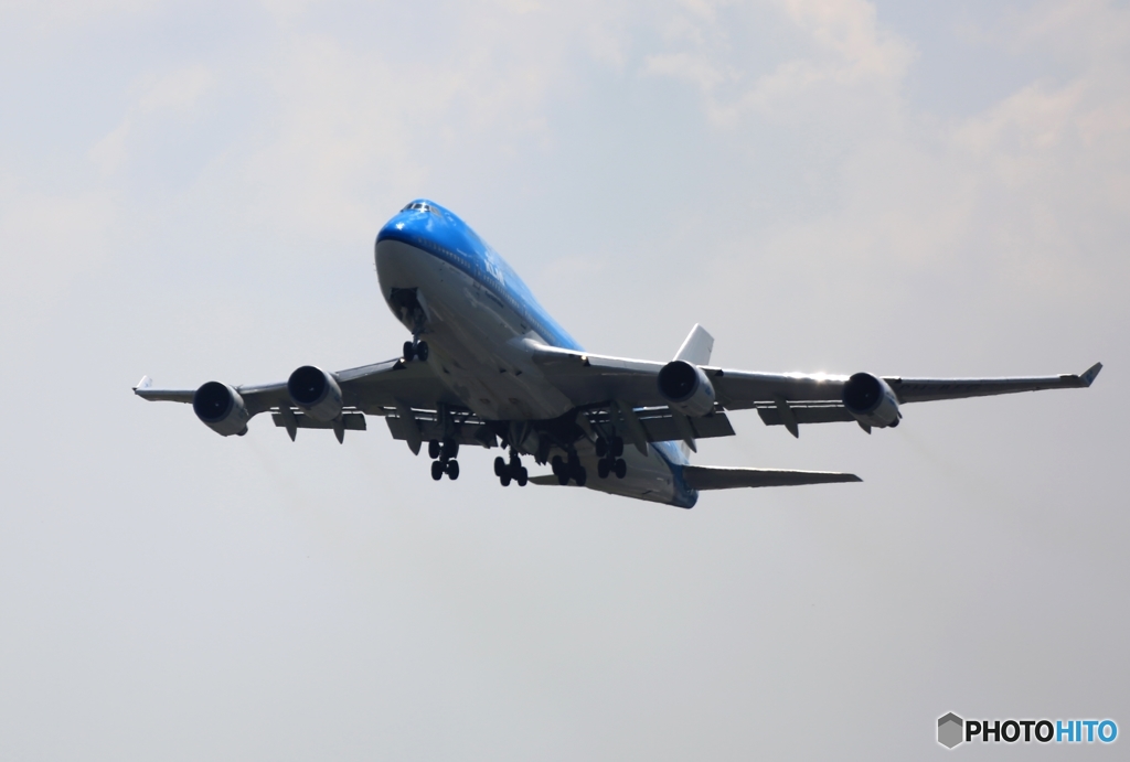 KLM 747-400 飛び立ち　