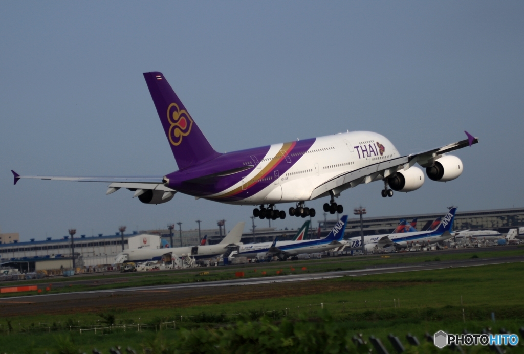 着陸　Thai A380-841