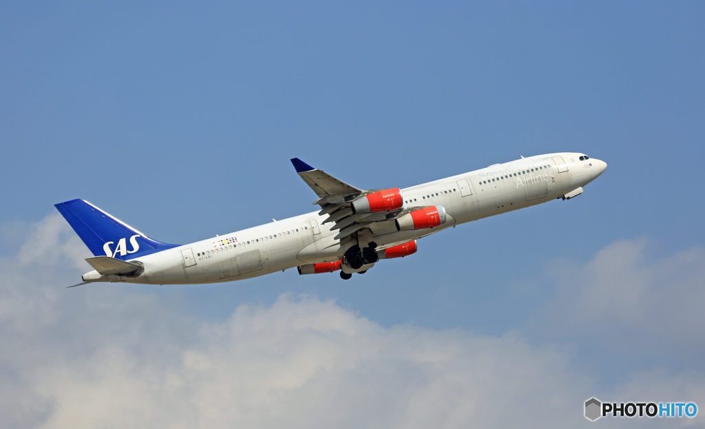 SAS A340-313 OY-KBC 離陸　