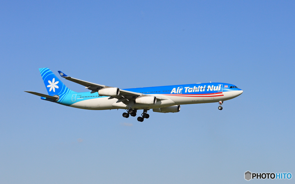 「青い空」Air Tahiti Nui A340-313 F-OJGF