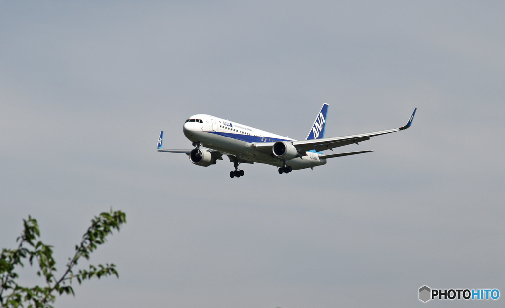 ANA 767-381 JA622A 着地前 
