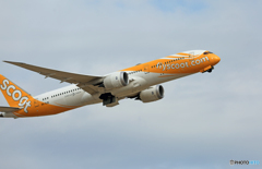 飛び立ち scoot 787-9 9V-OJE