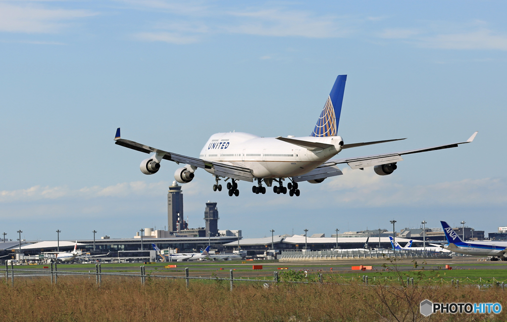 [青い空] UNITED 747-400 N181UA/ジャンボ保存委員会 