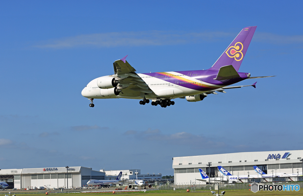 到着 Thai A380-841 HS-TUB
