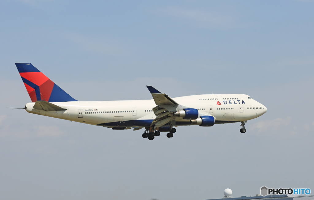 「すかい」 DELTA 747-400 N669US Landing