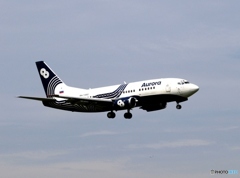 着陸　Aurora 737-548 