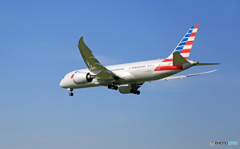 American 787-8 N805AN 着地前 