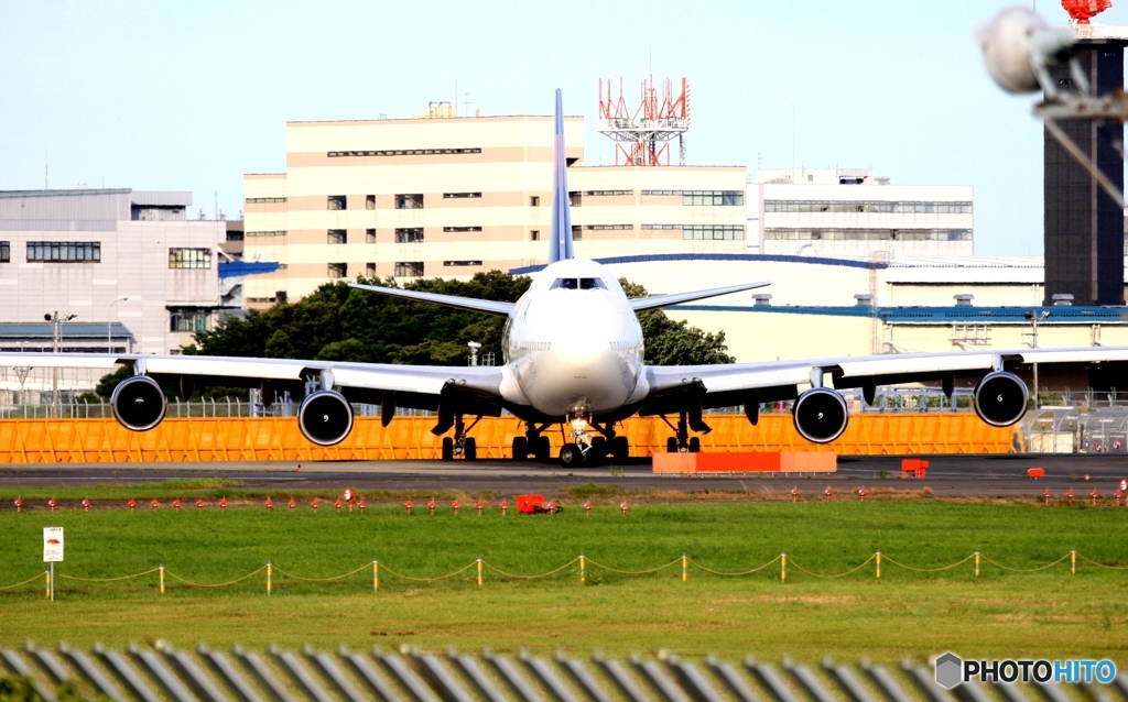 出発　DELTA７４７ジャンボ機
